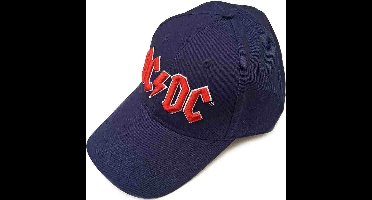 AC/DC - Red Logo Baseball pet - Blauw