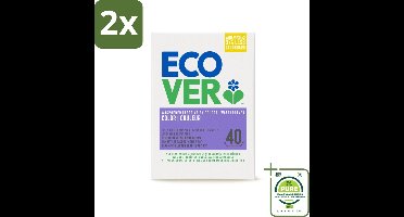 Ecover - Waspoeder Color - Voor gekleurde was - 3 kg - 40 wasbeurten - Voordeelverpakking - 2 stuks - Waspoeder - Gekleurde kleding