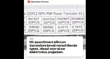 Inovra - Assortiment Silicium Transistors NPN PNP voor Elektronica Projecten