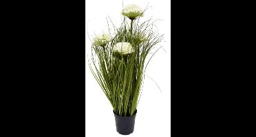 Siergras met bloem wit H 47 cm kunstplant Oosterik Home
