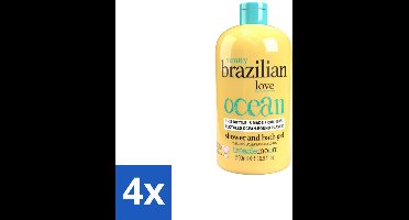 4 x Treaclemoon – Bad- & Douchegel – Brazilian Love – 500 ml - Bad En Douchegel - Exotische Geur - Passievrucht - Mango - Vanille