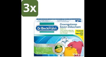 3 x Dr.Beckmann - Vlekkenverwijderaar - Ossengalzeep Met Aloë Vera - Witte en Gekleurde Was - 100g - Vlekkenverwijderaar - Textiel Reinigen - Tapijt Reinigen - Meubel Reinigen - Aloë Vera