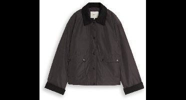 Tom Tailor Denim - Tussenjas met corduroy kraag - Maat S - Coal Mine Grey