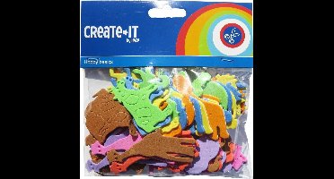 Create IT Hobbyset Foam Dieren 64 Stuks