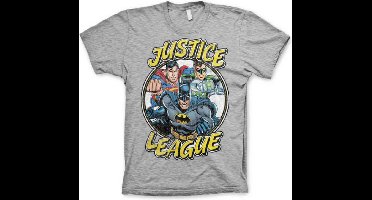 DC Comics Justice League Heren Tshirt -S- Team Grijs
