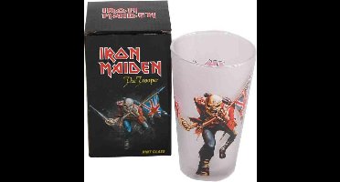 Iron Maiden Trooper Unisex Bierglas - wit - Standard
