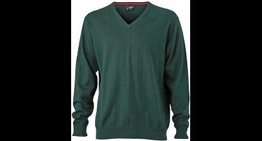 James and Nicholson Heren V-hals pullover (Bosgroen)