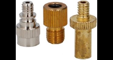 Dunlop 3-delige set ventieladapters fietsventiel adapter AV-DV/DV/FV-AV/FV-DV 3-delige ventieladapter