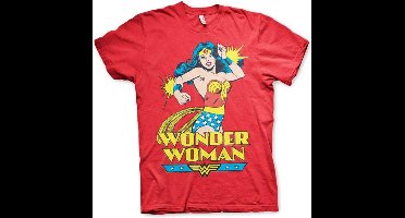 DC Comics Wonder Woman Heren Tshirt -S- Wonder Woman Rood