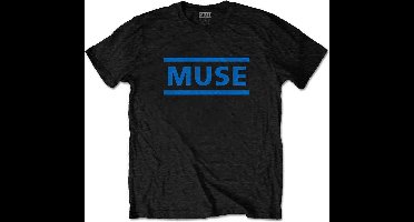 Muse - Dark Blue Logo Heren T-shirt - M - Zwart