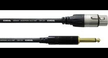 Cordial CCM 7,5 FP XLR Verbindingskabel [1x XLR-bus - 1x Jackplug male 6,3 mm] 7.50 m Zwart