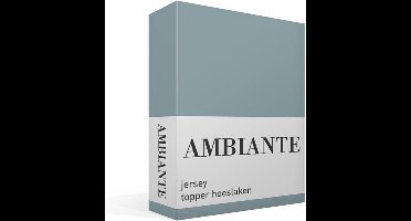 Ambiante jersey topper hoeslaken - Lits-jumeaux - Blue