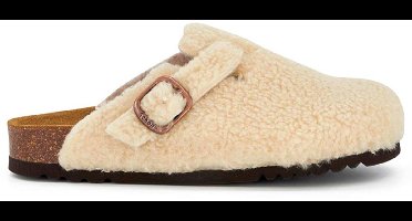 Klomp Scholl Women Fae New Synthetic Shearling Beige-Schoenmaat 37