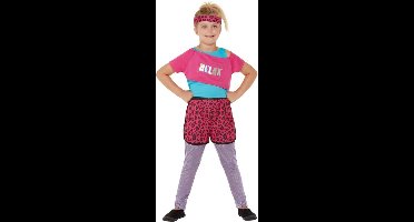 Workout Jaren 80 Outfit Relax Pink Kind - 7-9 jaar