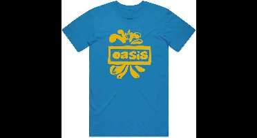 Oasis - Drawn Logo Heren T-shirt - 2XL - Blauw