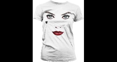 DC Comics Harley Quinn Dames Tshirt -L- Birds Of Prey - Face-Up Wit