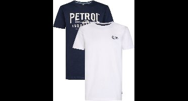 Petrol Industries T-Shirts Jongens 2-Pack - Ronde Hals - Korte Mouwen - Katoen - Met Print - Multipack van 2 stuks - - Maat 104