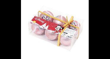 Kerstbal Minnie Mouse Lucky 6 Stuks Roze Plastic (Ø 8 cm)