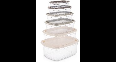 Voedselcontainers met Deksel 6 stuks - Vershoudbakjes - Diepvriesbakjes - Vershouden - Bakjes