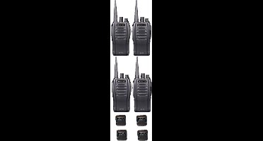 Set van 4 Midland G10 Pro UHF PMR446 Portofoon met tafellader