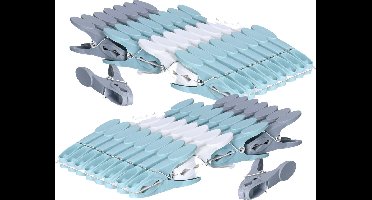 5five Wasknijpers - 64x stuks - gekleurd - kunststof - 8,5 cm - was ophangen