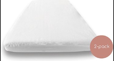 Briljant Baby Waterdicht Molton Hoeslaken - 60x120 - Matrashoes voor Ledikant - 2 Stuks