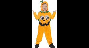 Smiffy's Pompoen onesie voor peuters - oranje - Halloween verkleedkleding voor kinderen 3-4 jaar (S)