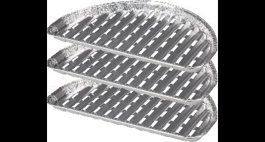 BBQ Collection barbecue grillschalen - Set van 12x stuks - 33 x 19 cm - Vlees grillen - BBQ rooster