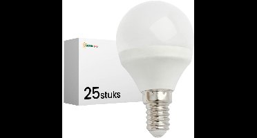 Spectrum LED Kogellamp E14 6W - 230V - 520 Lumen - 3000K Warm wit - Gezellig licht - Energiezuinig - 25 stuks