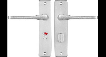 Starx Deurklink Aluminium – Deurbeslag – Deurschild met Toiletsluiting (WC63–8) – Deurklink Vlinder