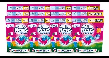 12 x Color Reus - 3+1 Power Caps - Gekleurde Was - 65 Wasbeurten - Voordeelverpakking - 12 stuks