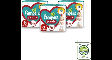3 x Pampers – Luierbroekjes – Baby Dry Pants Maat 5 – 22 Luiers - Grootverpakking - Vaatwasstrips - Baby Luier - Droge Luier - Luierbroek - Kind Luier - Droge Luierbroek