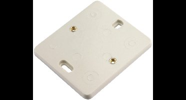 Montageplaat Perilex voor Wandcontactdoos - Afdekraam van Kunststof - Bevestiging met Schroeven - Kleur Crème - Geschikt voor Installatiemateriaal - Inclusief 2 Jaar Garantie