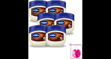 6 x Vaseline – Moisturising Jelly – Cocoa Butter – Verzorgend - 100 ml - Bulkverpakking - Huidverzorging - Douchemop - Vochtigheid
