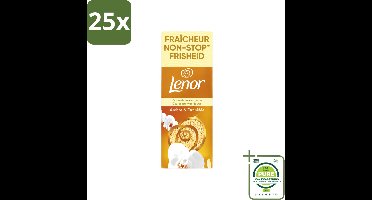25 x Lenor – Geurbooster – Amber & Orchidee – 12 Wasbeurten – 155 g - Grootverpakking - Vaatwasstrips - Geurparels - Wasgeur - Luxegeur - Orchidee - Vanille