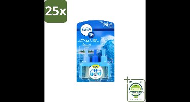 25 x Ambi Pur 3volution - Bermuda Vibes Navulling - Luchtverfrisser - 20 ml - Grootverpakking - Vaatwasstrips - Luchtverfrisser - Oceaan Geur - Geurverspreiding - Geurapparaat - Geur Sfeer