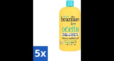 5 x Treaclemoon – Bad- & Douchegel – Brazilian Love – 500 ml - Voordeelverpakking - 5 stuks