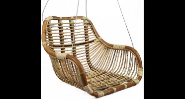 Van der Leeden Rotan hangstoel Fly - (L)66 x (B)65 x (H)49 cm - Steel Wire