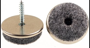 Verlofix Viltglijder Met Schroef Diameter 30mm Chroom 4 Stuks