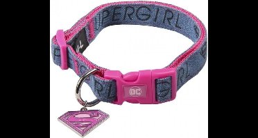 Honden Halsband - SUPERGIRL  - XXS/XS (Lengte 18-30cm - Breedte 1.5cm)