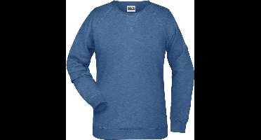 James and Nicholson Dames/dames Raglan Sweatshirt met lange mouwen (Licht Denimmelange)