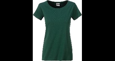 James and Nicholson Dames/dames Basic Organic Katoenen T-Shirt (Donkergroen)