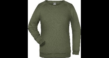 James And Nicholson Dames/dames Basic Sweatshirt (Olijf)