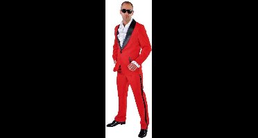 Magic Design Verkleedpak Smoking Heren Polyester Rood Mt S