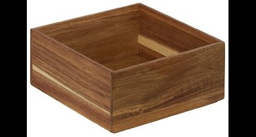 Lade bakjes/organiseer set - Tidy Smart - 4-delig - acacia hout - opbergsysteem/opbergen