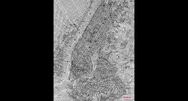 Komar Pure | NYC map | New York kaart | fotobehang op vlies 200x250cm