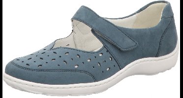 Waldläufer Dames Bandschoen - 496325-191-263 Jeansblauw - Wijdte H - Maat 7½