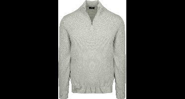Steppin' Out Half-Zip Trui Colin Grijs - Maat L - Heren - Quarter zip