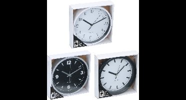 Arti Casa Wandklok Ø20x3,8cm - Quartz Klok met Modern en Tijdloos Ontwerp - Duidelijke Wijzerplaat, Makkelijk Afleesbaar - Geschikt voor Elke Ruimte - Kunststof - Kleur Zwart