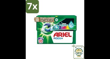 7 x Ariel Original - Touch of Lenor Unstoppables - Wasmiddelcapsules - Pods+ - Gekleurde Was - 20 Wasbeurten - Grootverpakking - Wasmiddel Capsules - Gekleurde Was - Frisse Geur - Koud Water Was - Vlekverwijdering